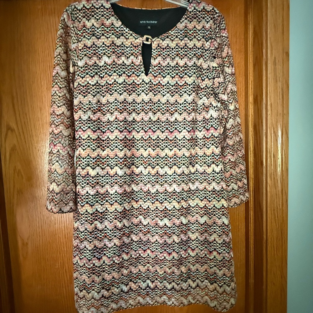 Ana Alcazar Multicolor Zigzag Dress